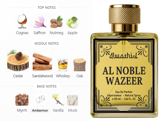 Best Boozy Cognac Al Noble Wazeer Perfume for Men | Alwaahid